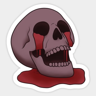 Skull Fountain (Red) Sticker